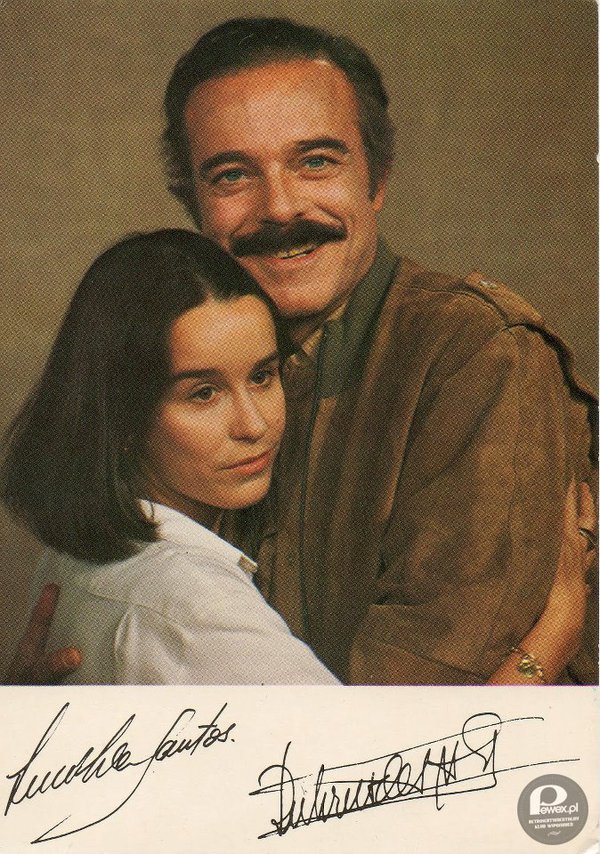 Plakat Lucelii Santos i Rubensa de Falco w wersji z autografem