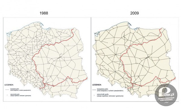 Sieć kolei w Polsce, kiedyś i dziś