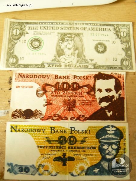 Żartobliwe banknoty
